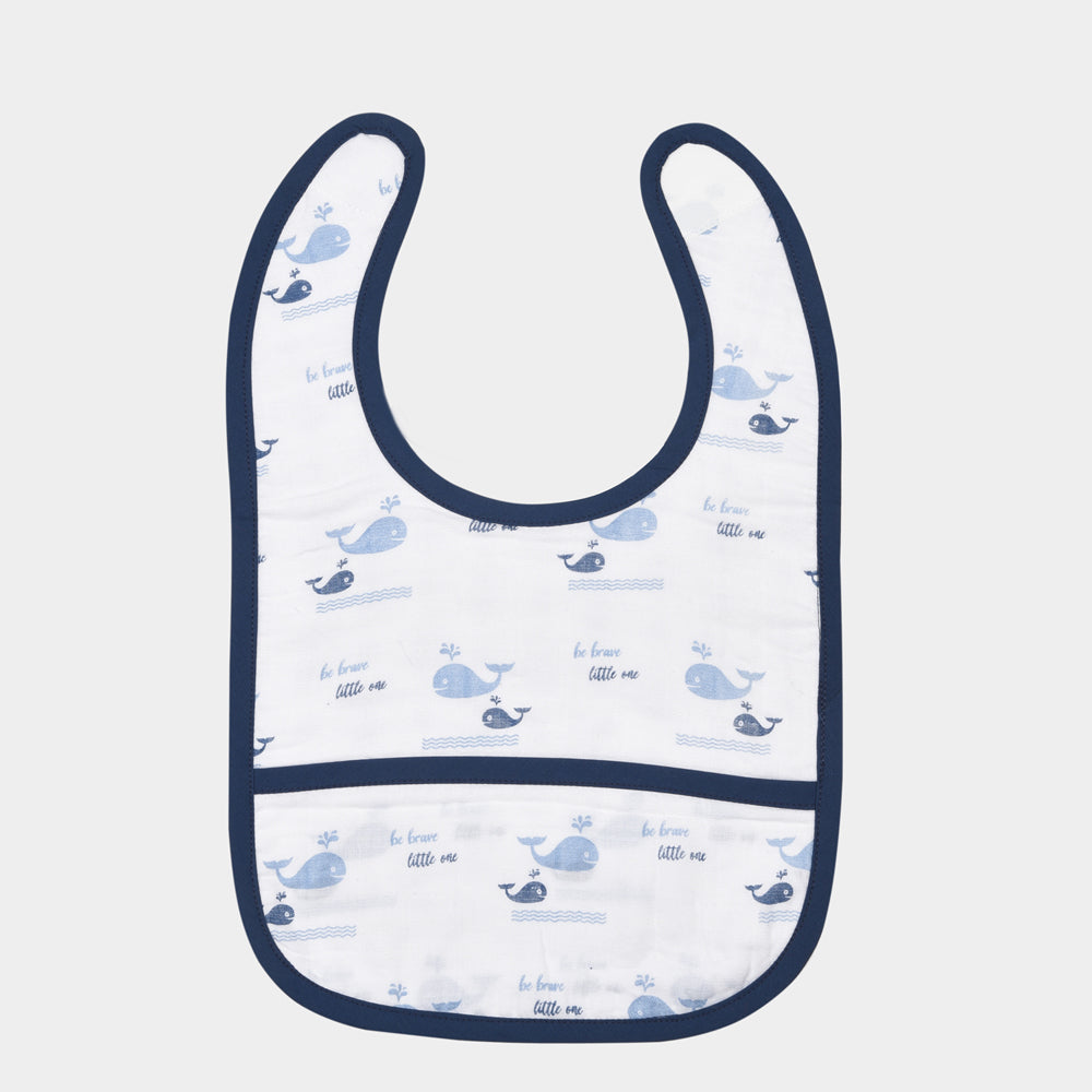 Aariro's  Classic Muslin Bib - Nautical Print
