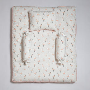 Silk cotton Bedding set - Tropical Flamingo